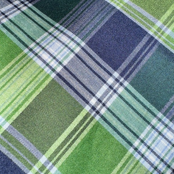 Tommy Hilfiger Other - Tommy Hilfiger Plaid Tie Mens OS Green Navy Blue Cotton Silk Preppy Classic